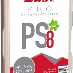 Swix PS8 Red Wax for 25 to 39 Degrees F - 60 g