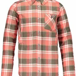 Obermeyer Avery Flannel Insulated Shirt Jacket - Coral Berm Plaid - Kids'